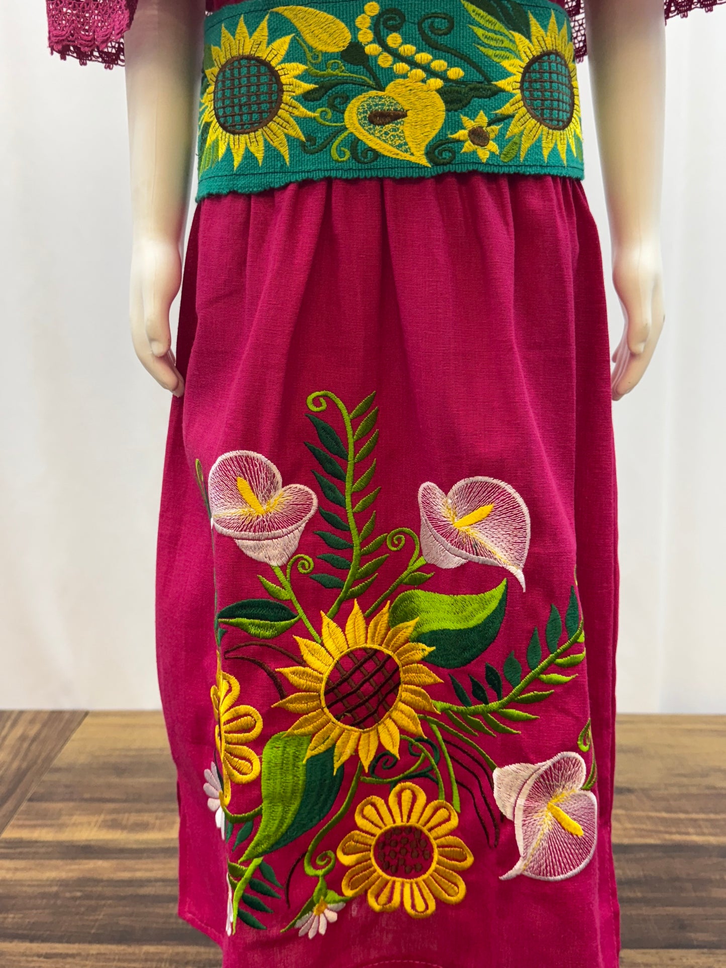 Girl's Calla Lily Embroidered Dress