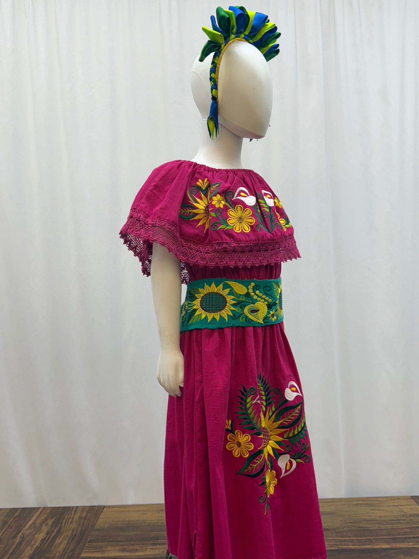 Girl's Calla Lily Embroidered Dress