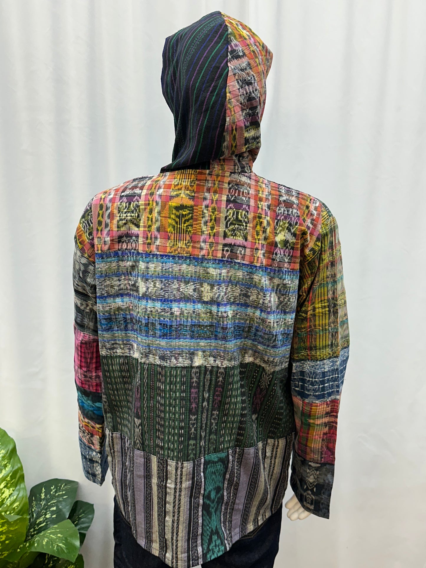 Guatemalan Textile Patchwork Hoodie Shirt