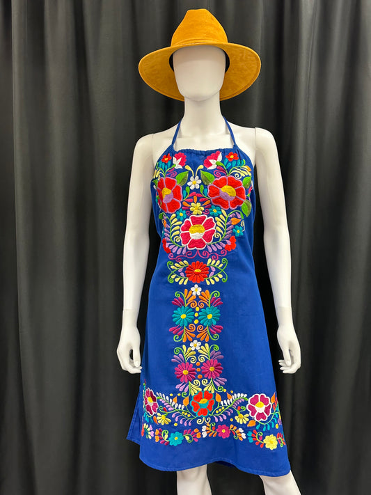 Women's Embroidered Halter Dress