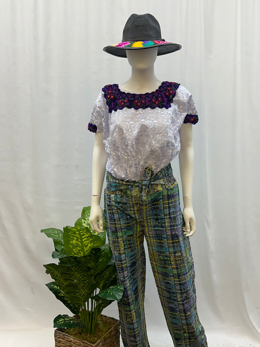 Guatemalan Textile Belted Pants