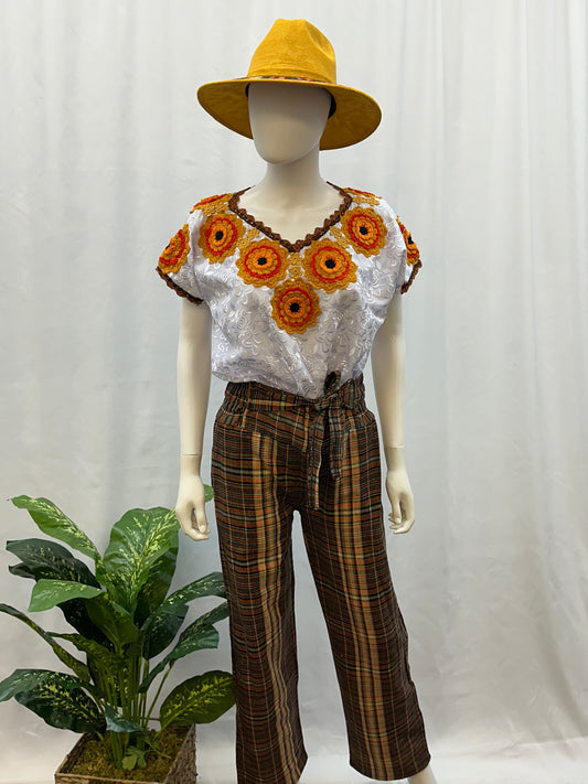 Guatemala Textile Belted Pants