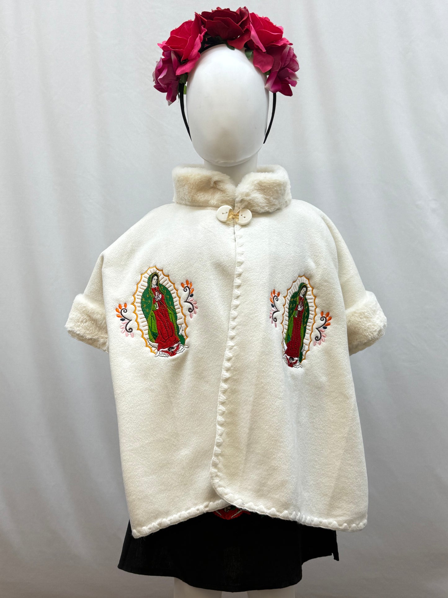Girl's Virgen de Guadalupe Embroidered Coat