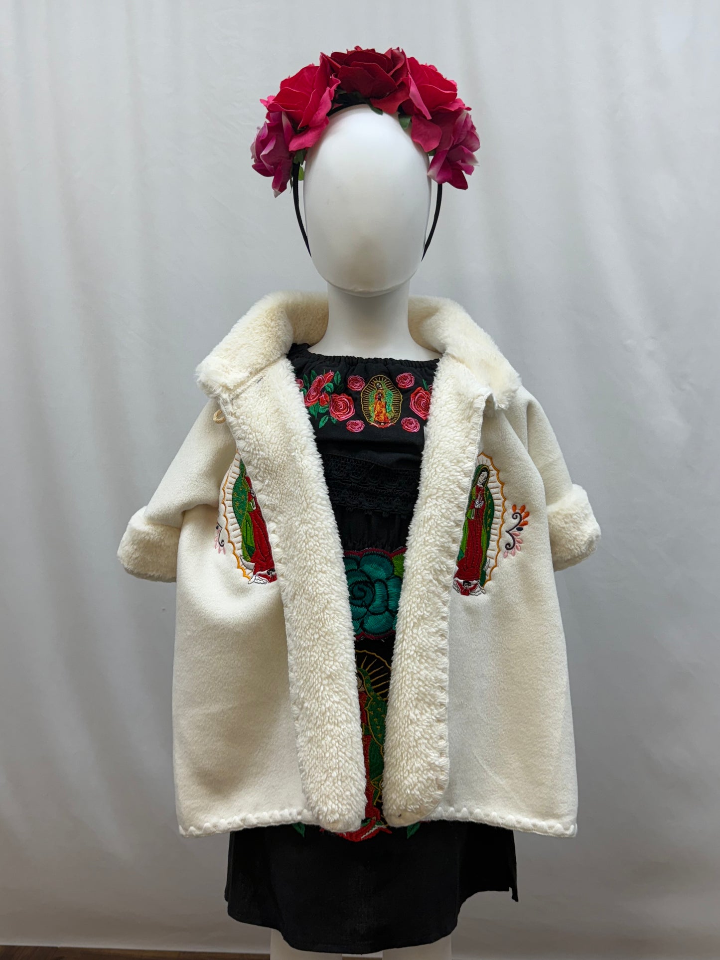 Girl's Virgen de Guadalupe Embroidered Coat