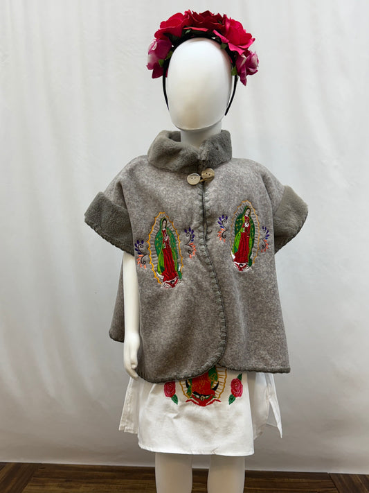 Girl's Virgen de Guadalupe Embroidered Coat