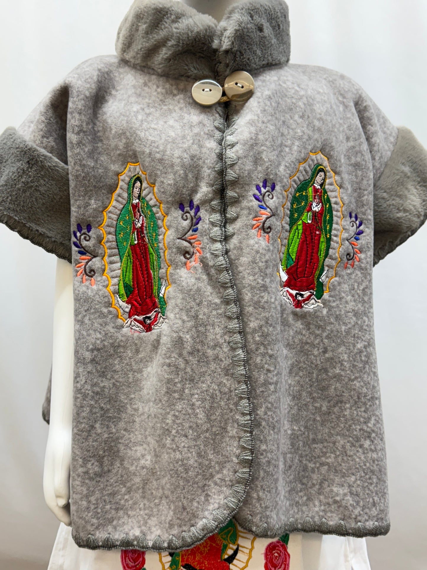 Girl's Virgen de Guadalupe Embroidered Coat