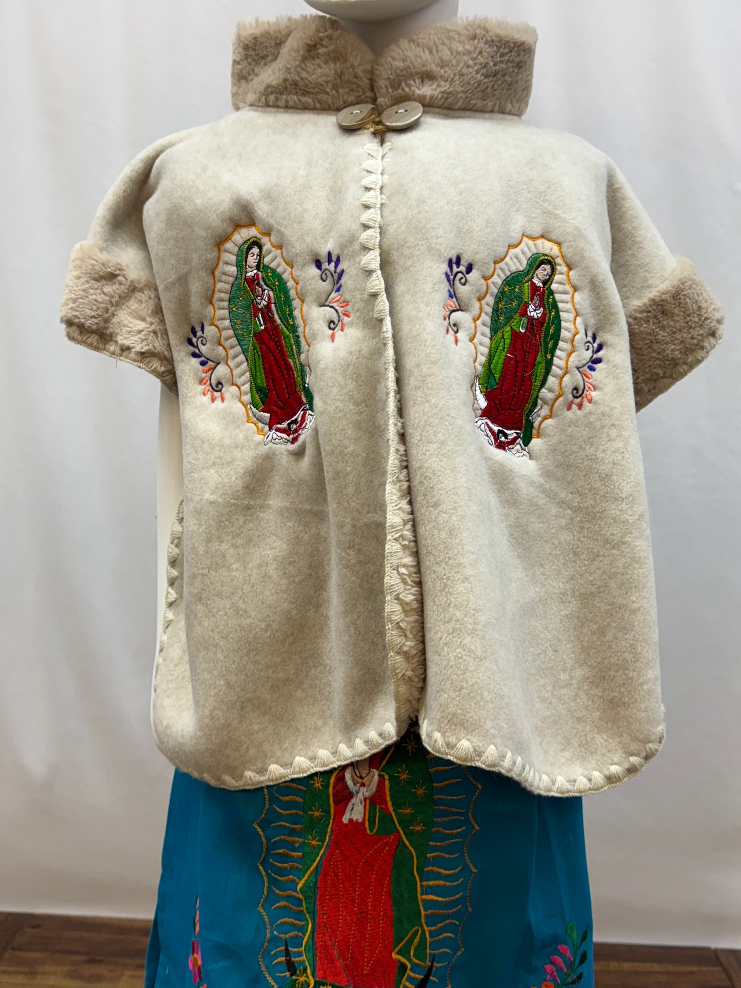 Girl's Virgen de Guadalupe Embroidered Coat
