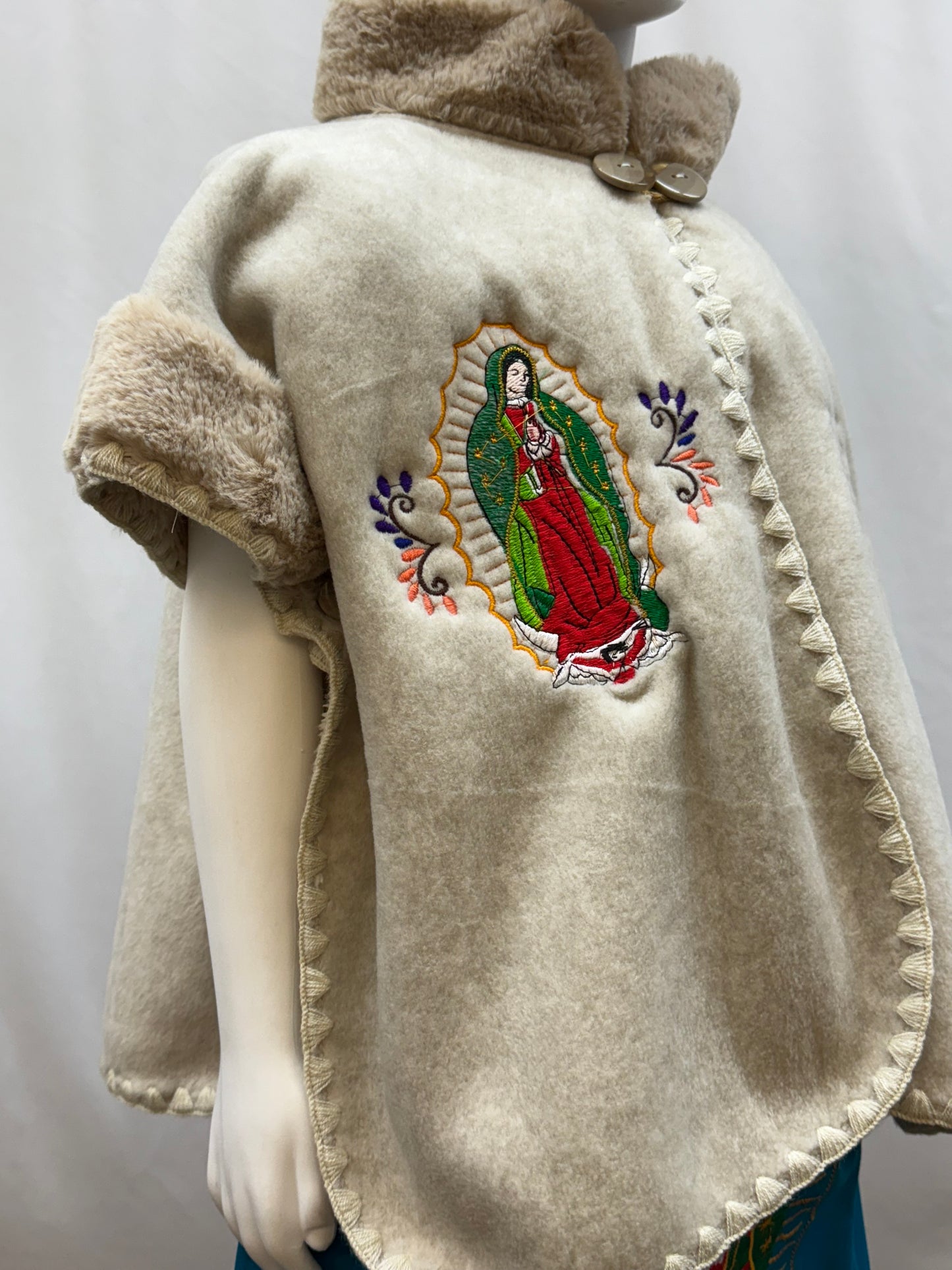 Girl's Virgen de Guadalupe Embroidered Coat