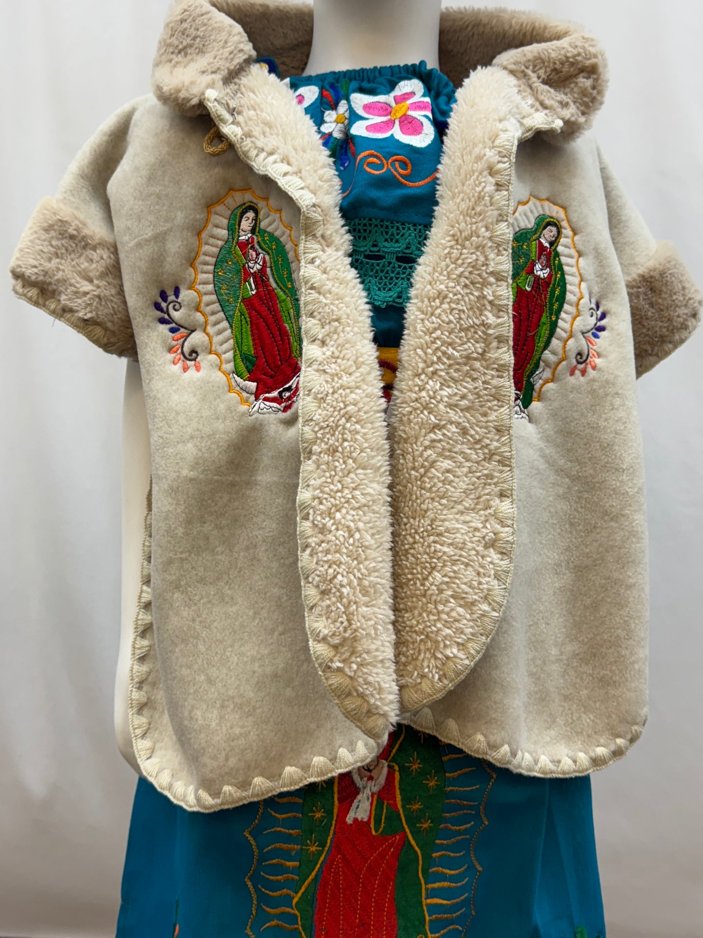 Girl's Virgen de Guadalupe Embroidered Coat