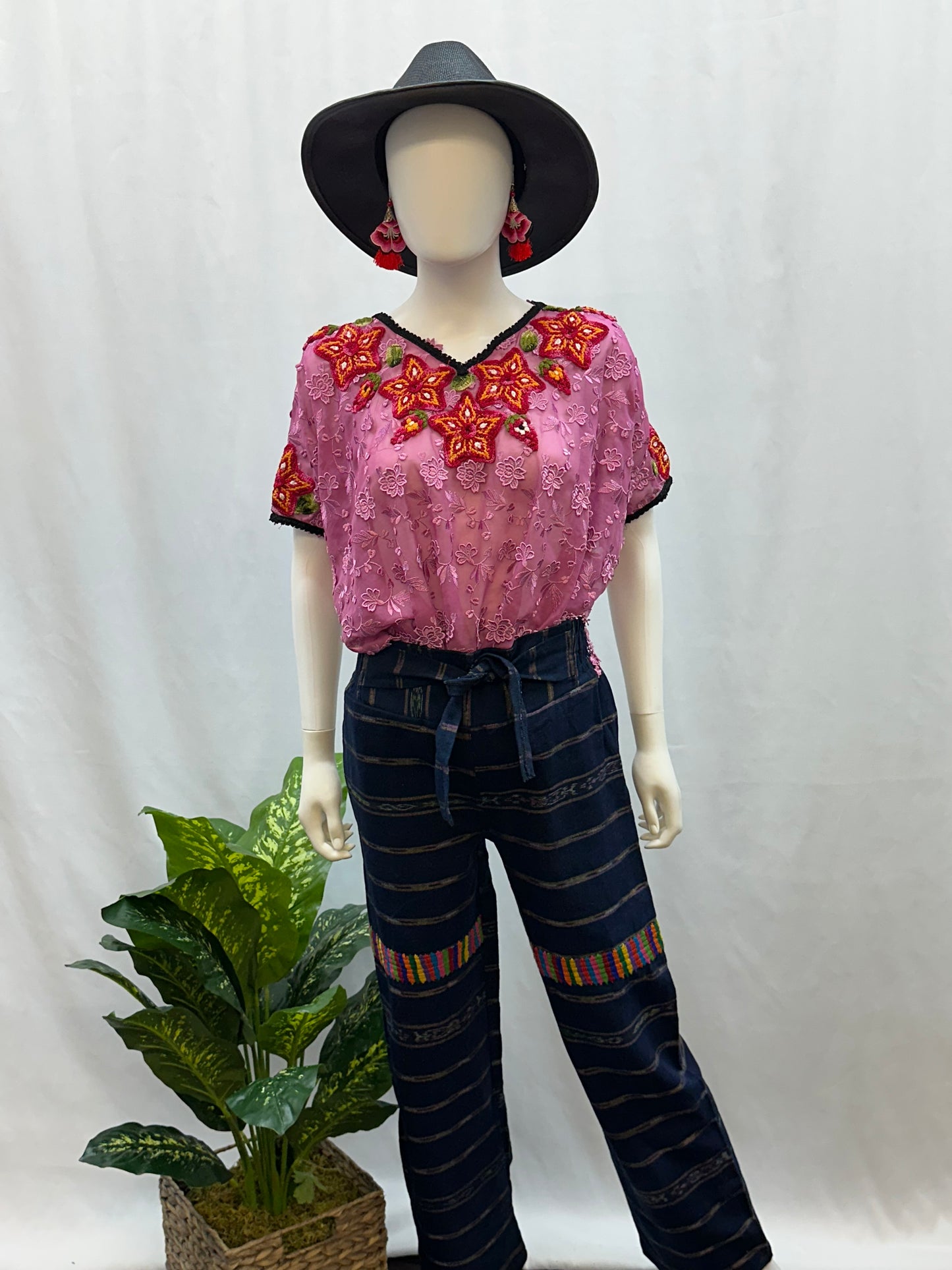 Guatemalan Textile Belted Pants