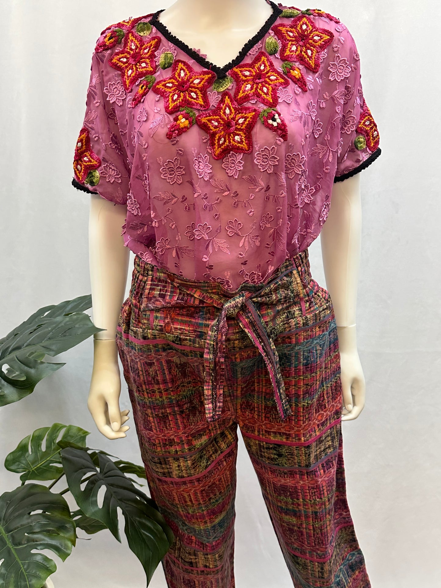 Guatemalan Textile Belted Pants