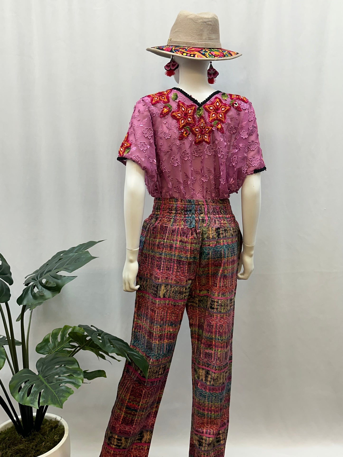 Guatemalan Textile Belted Pants