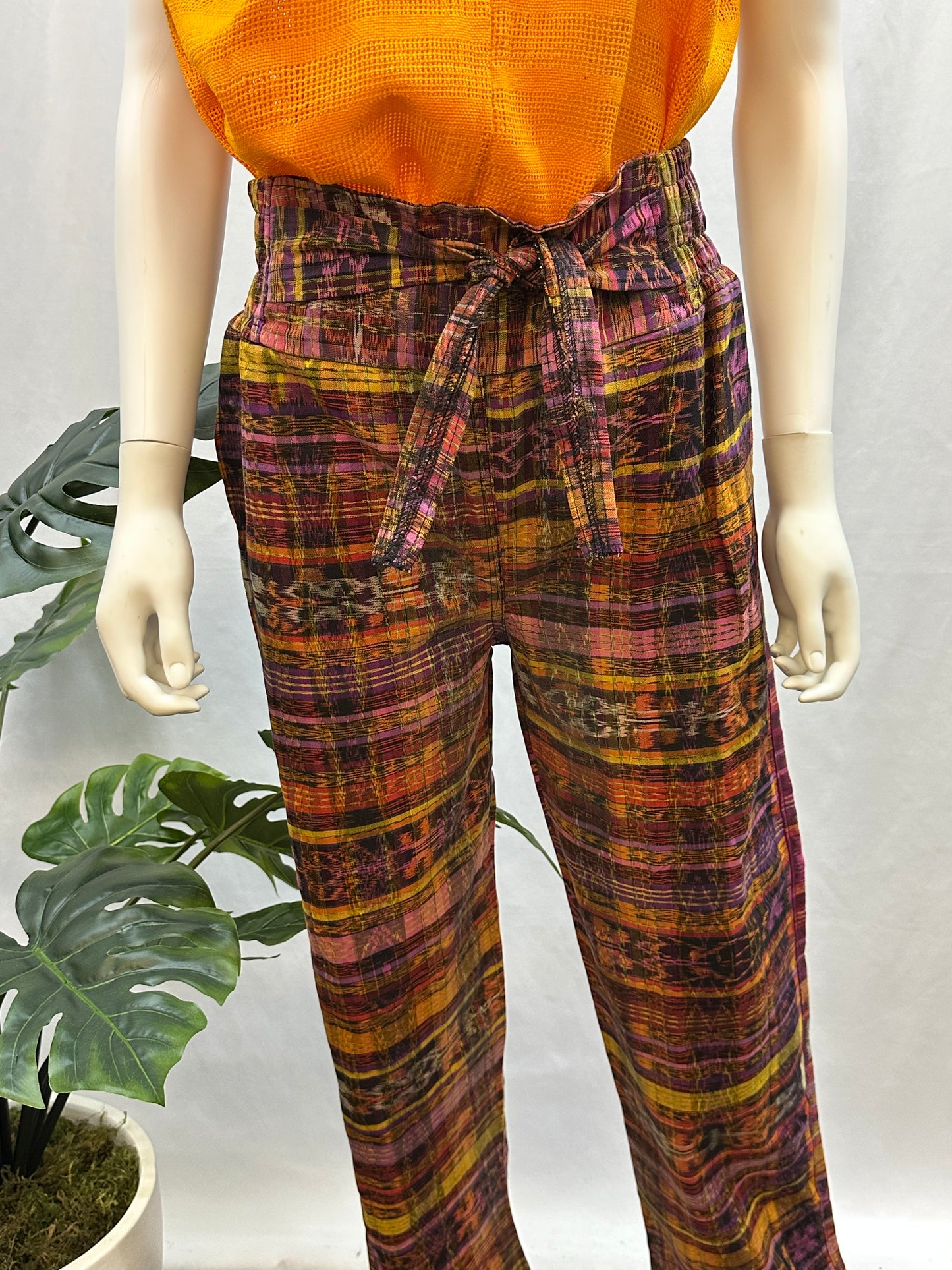 Guatemalan Textile Belted Pants