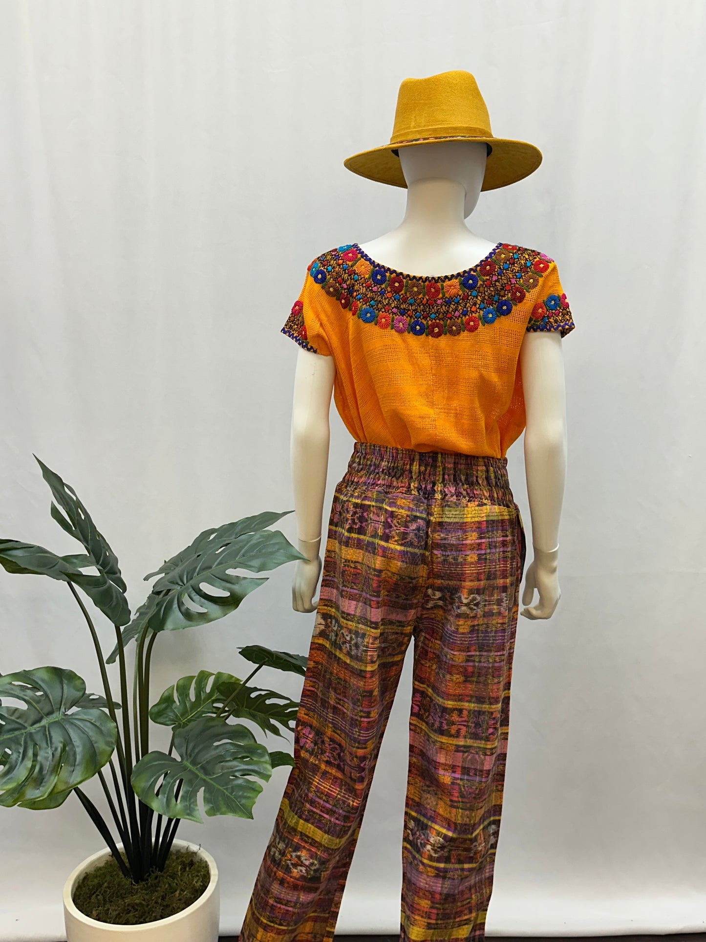 Guatemalan Textile Belted Pants