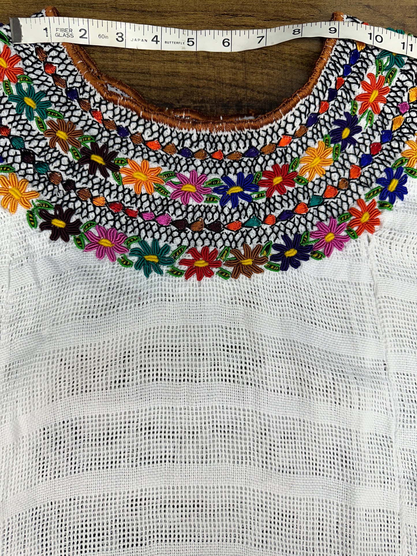 Guatemalan Handwoven Embroidered Floral Coban Huipil