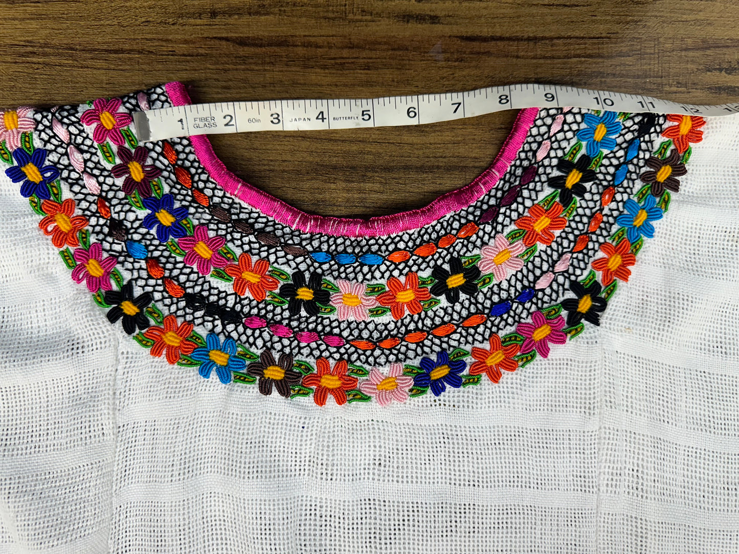 Guatemalan Handwoven Embroidered Floral Coban Huipil