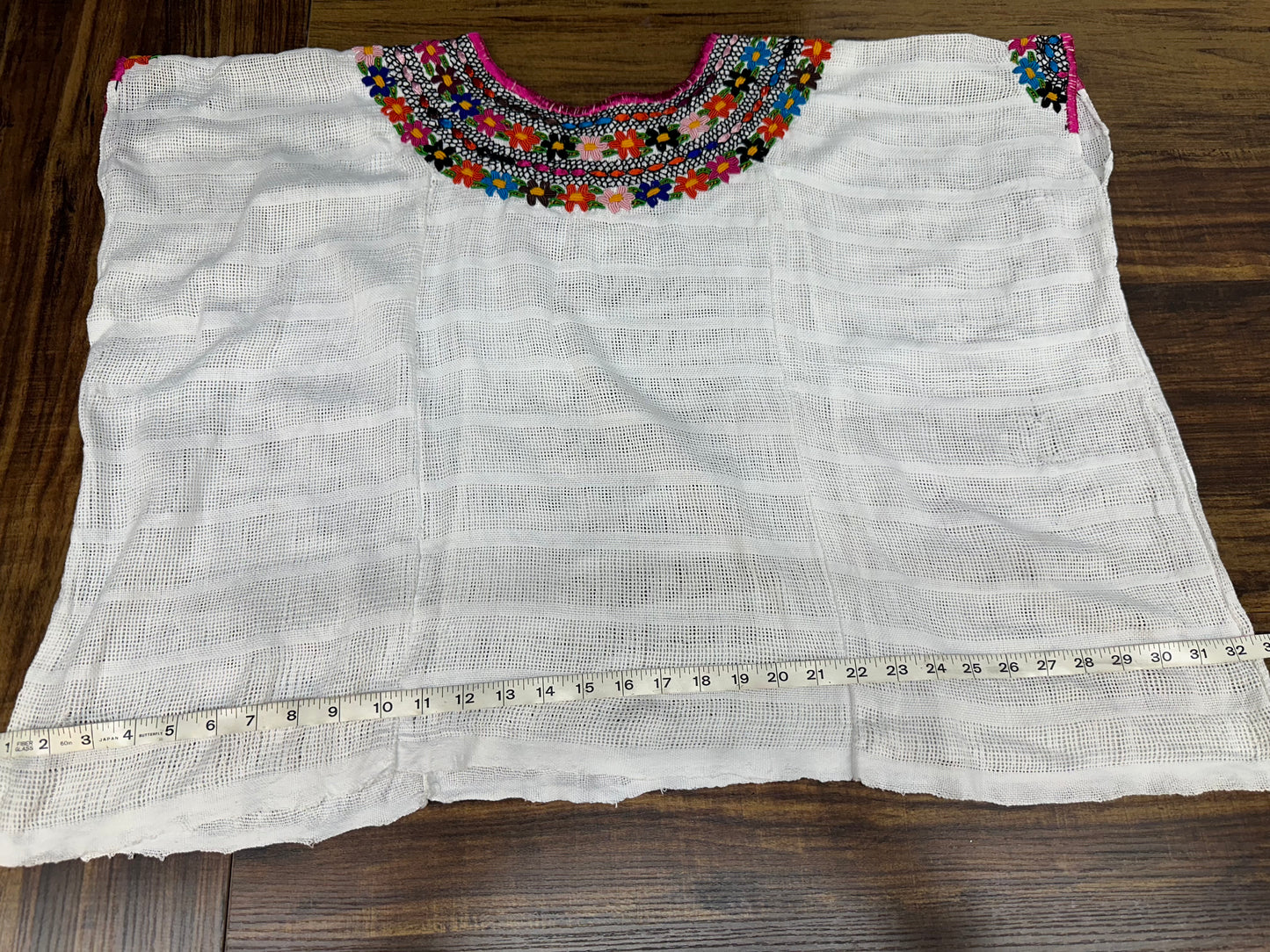 Guatemalan Handwoven Embroidered Floral Coban Huipil