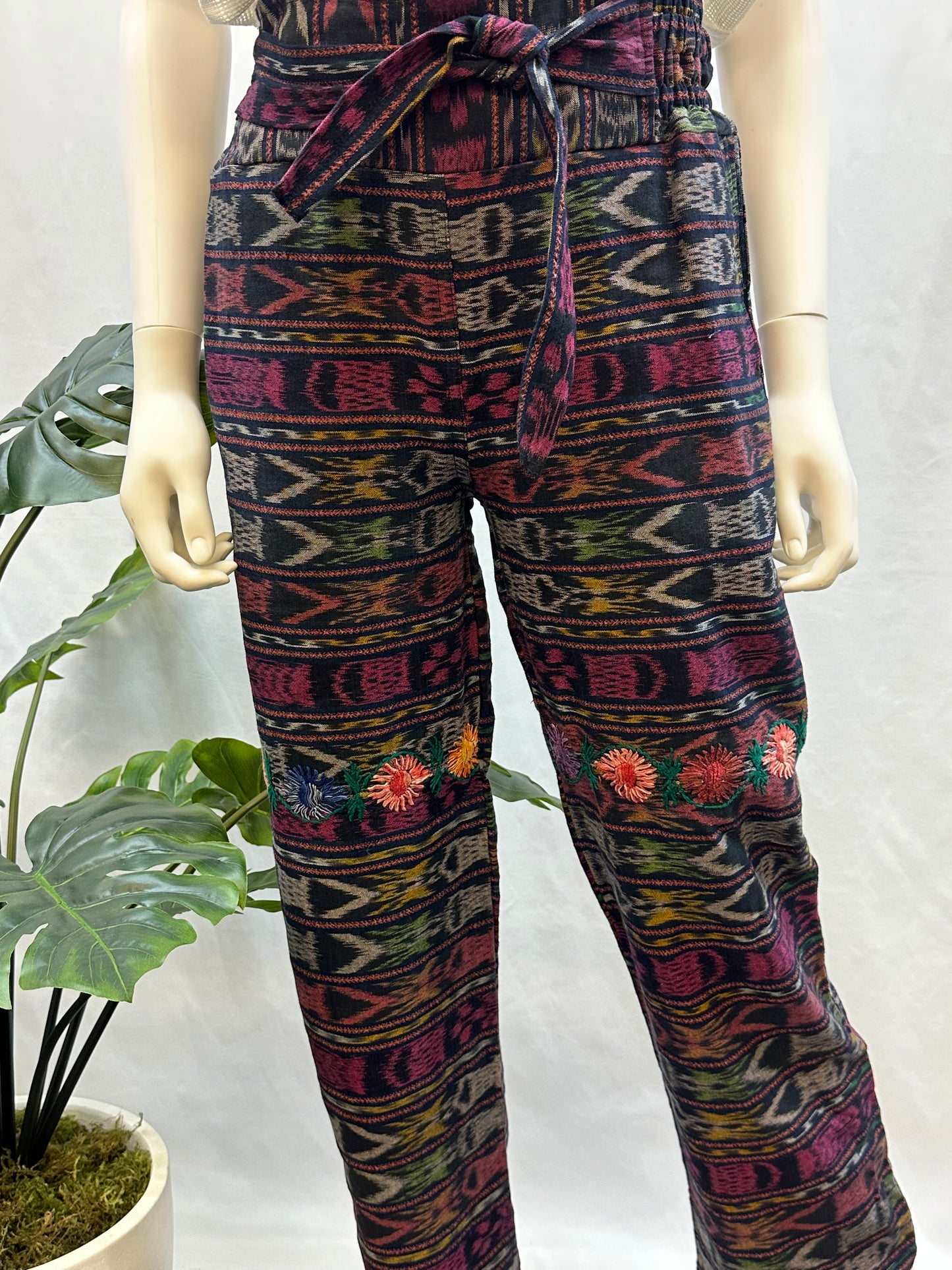 Guatemalan Textile Belted Pants