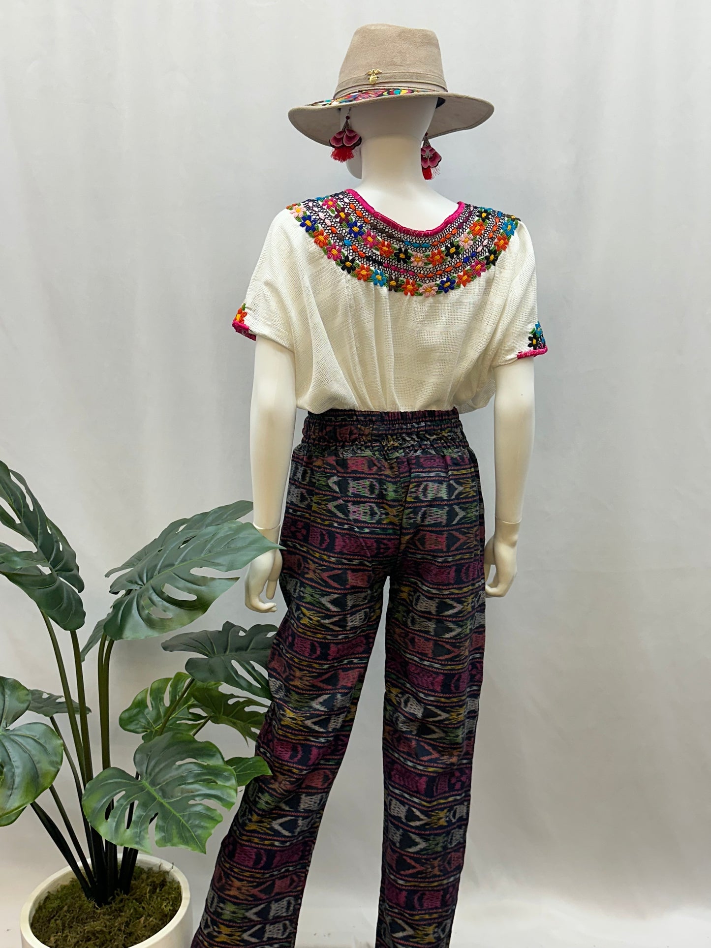 Guatemalan Textile Belted Pants