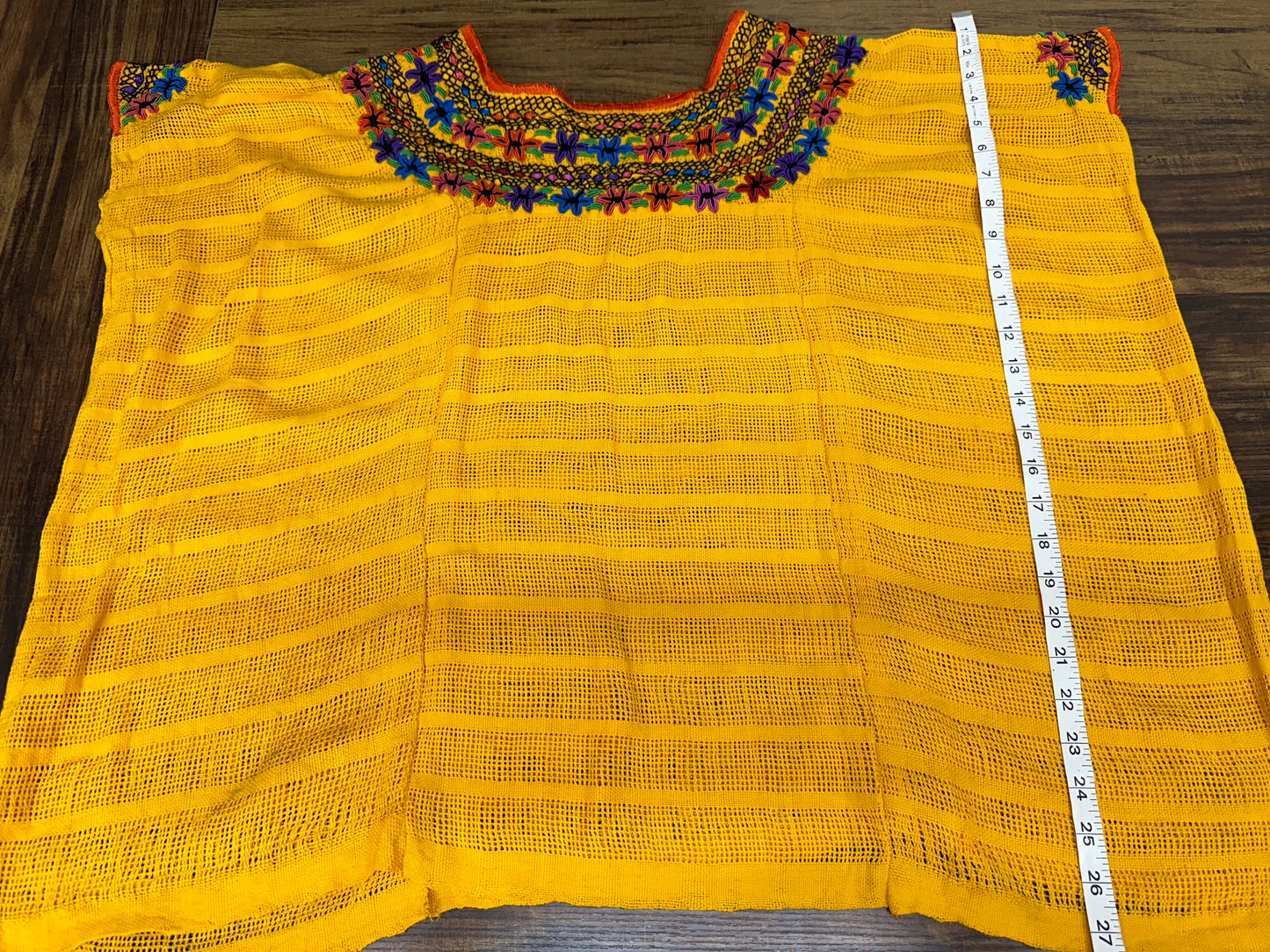 Guatemalan Handwoven Embroidered Floral Coban Huipil