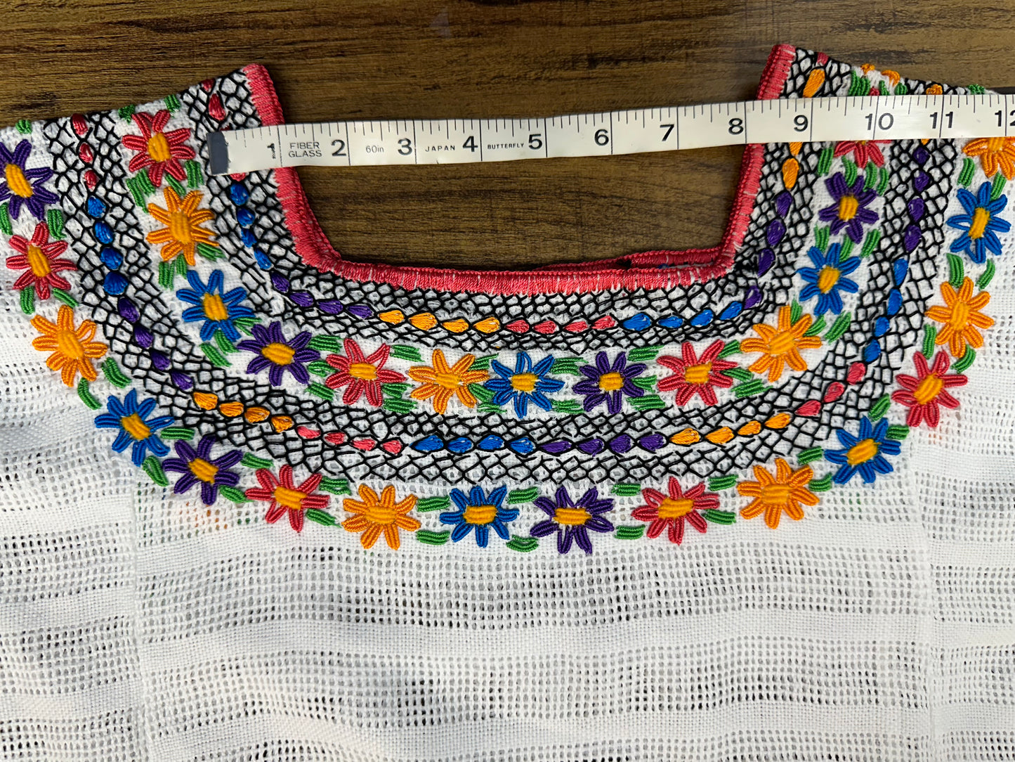 Guatemalan Handwoven Embroidered Floral Coban Huipil