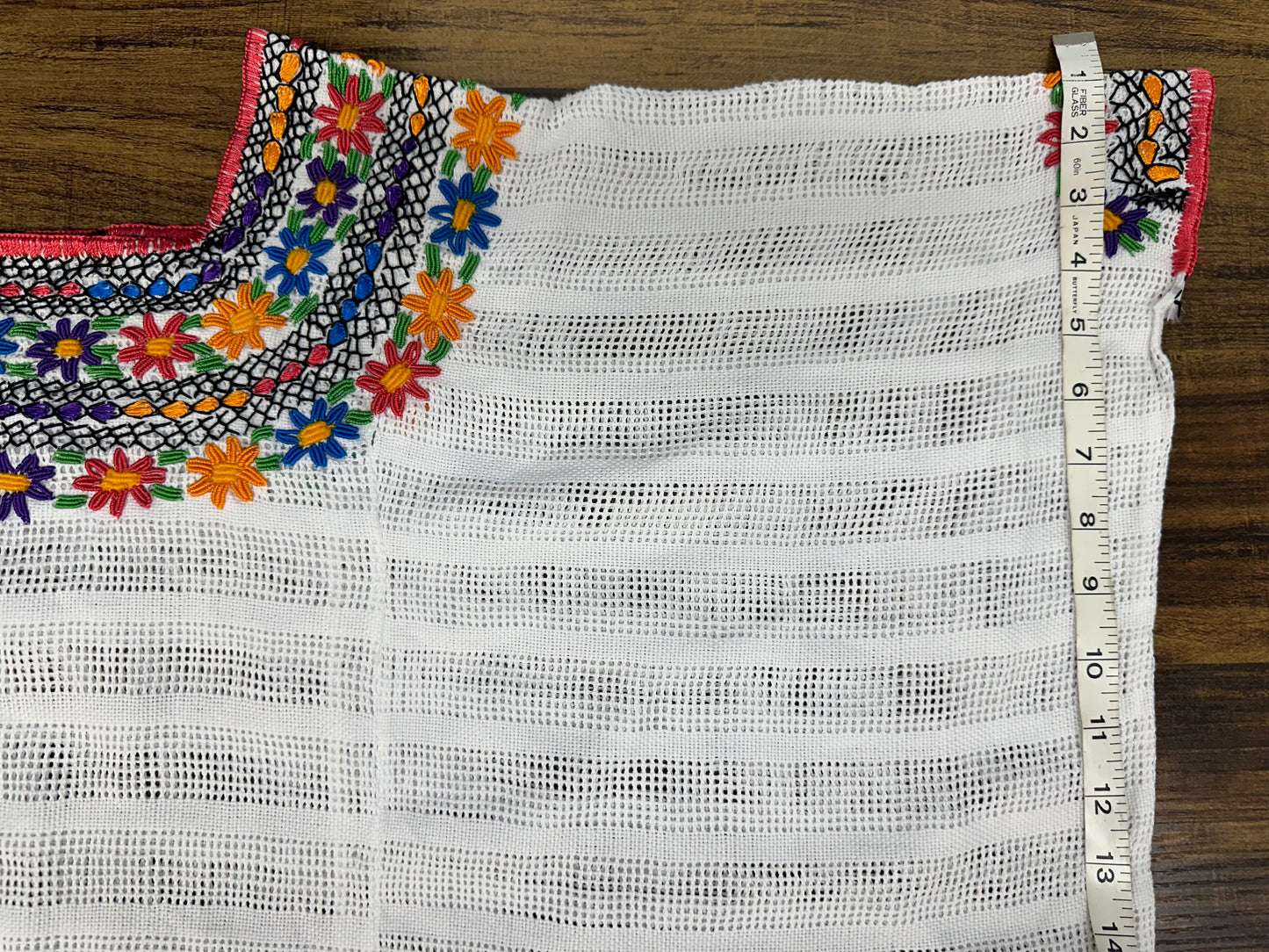 Guatemalan Handwoven Embroidered Floral Coban Huipil