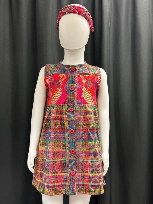 Girl's Guatemalan Embroidered Patchwork Dress