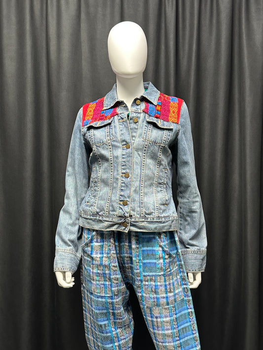 Women's Guatemalan Embroided Jean Jacket