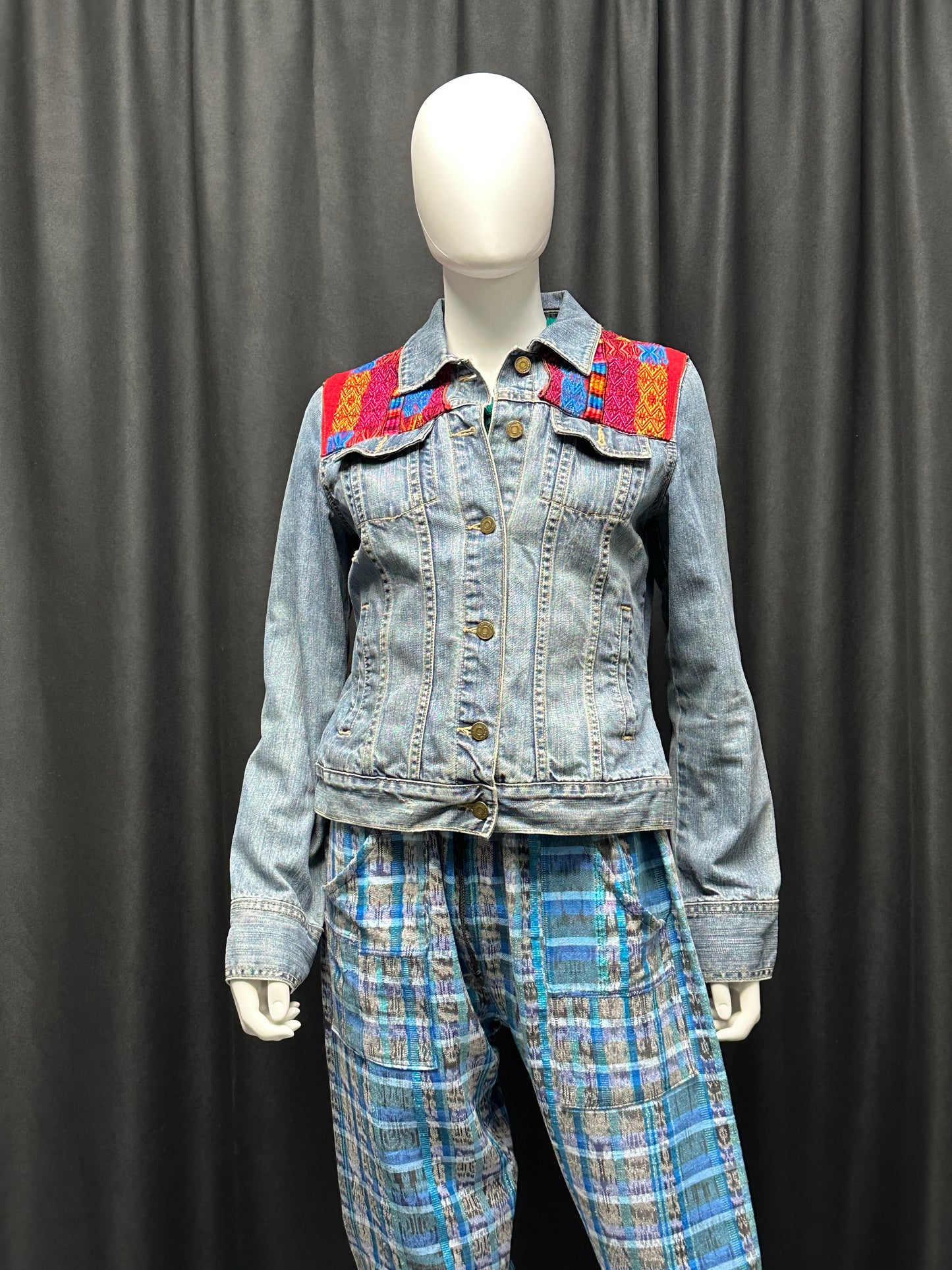 Women's Guatemalan Embroided Jean Jacket