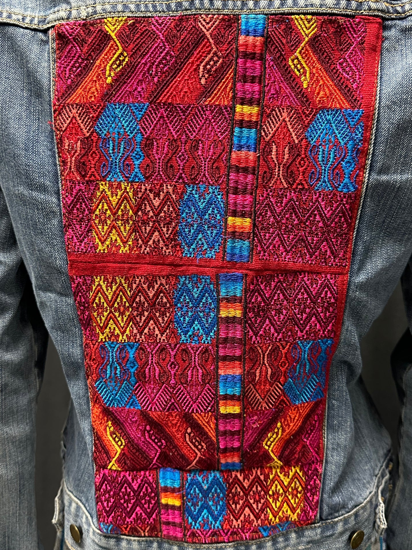 Women's Guatemalan Embroided Jean Jacket