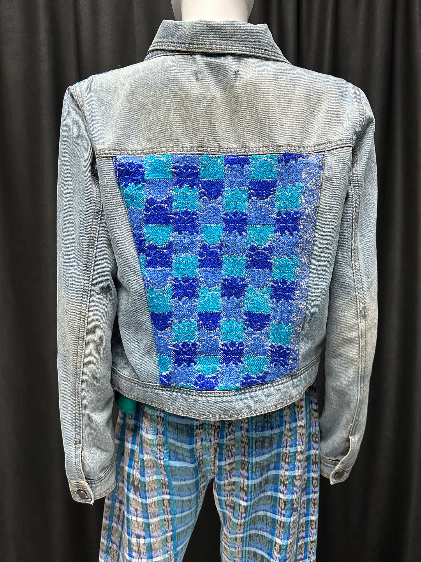 Women's Guatemalan Embroidered Jean Jacket