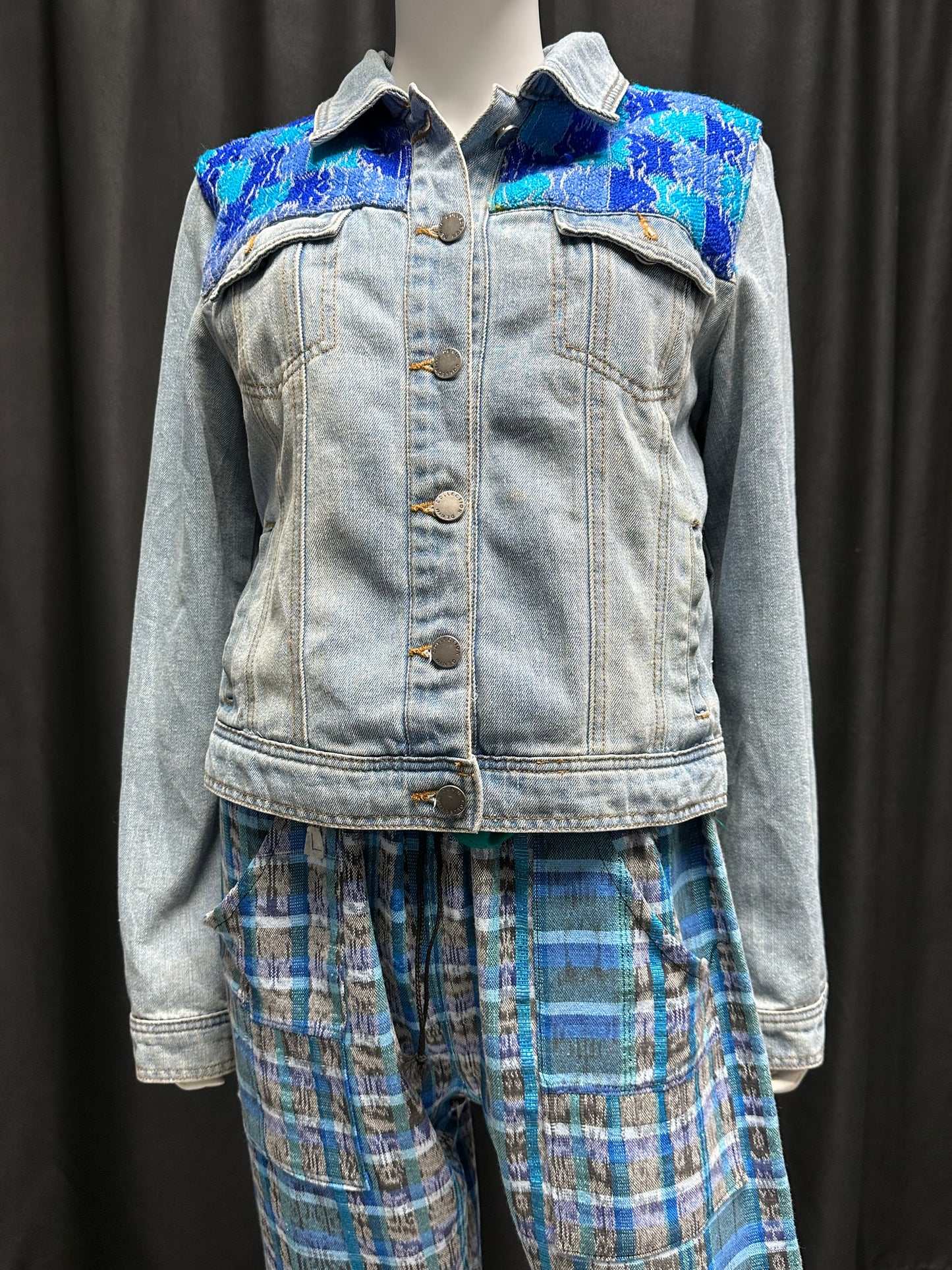 Women's Guatemalan Embroidered Jean Jacket