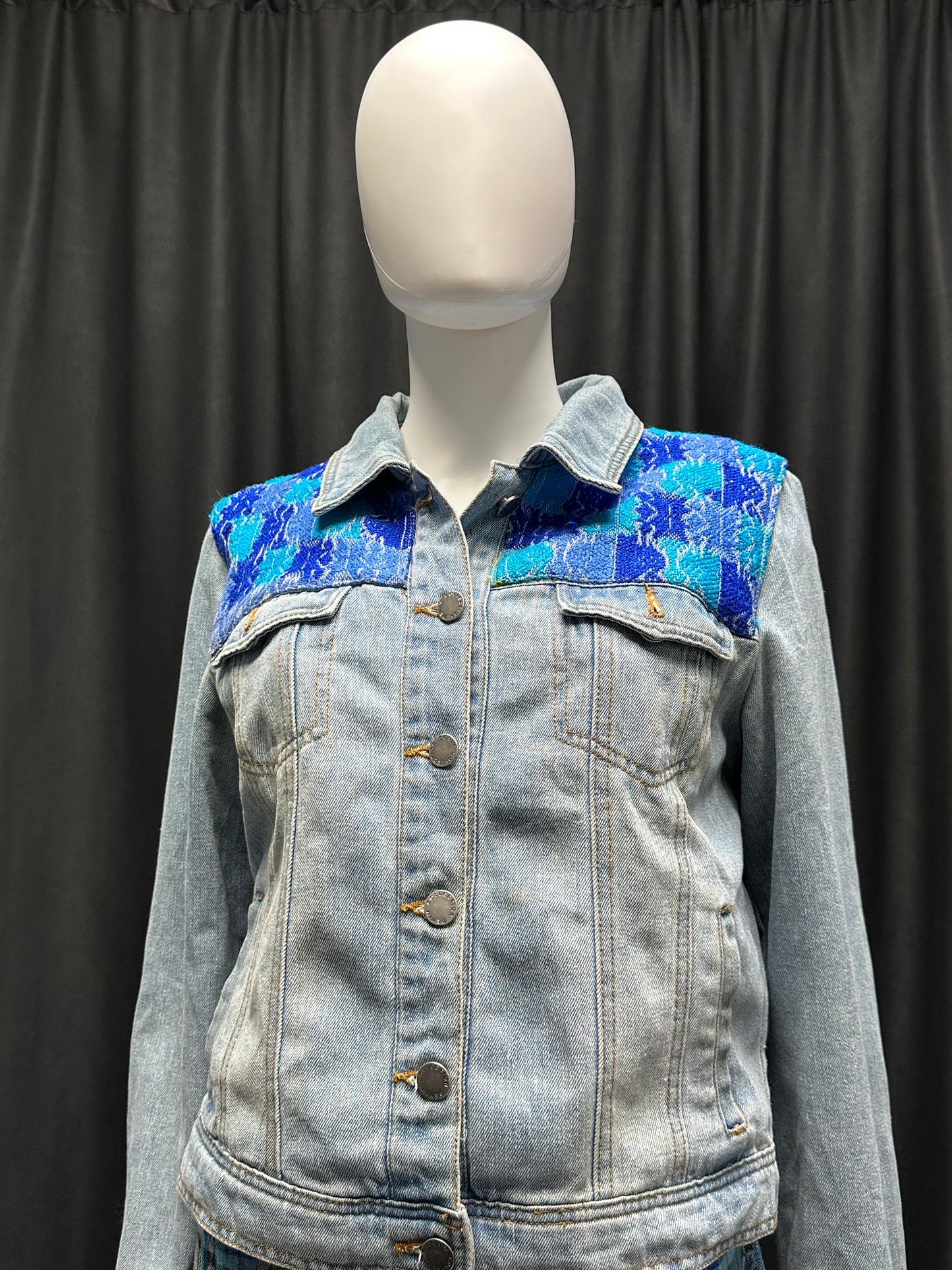 Women's Guatemalan Embroidered Jean Jacket