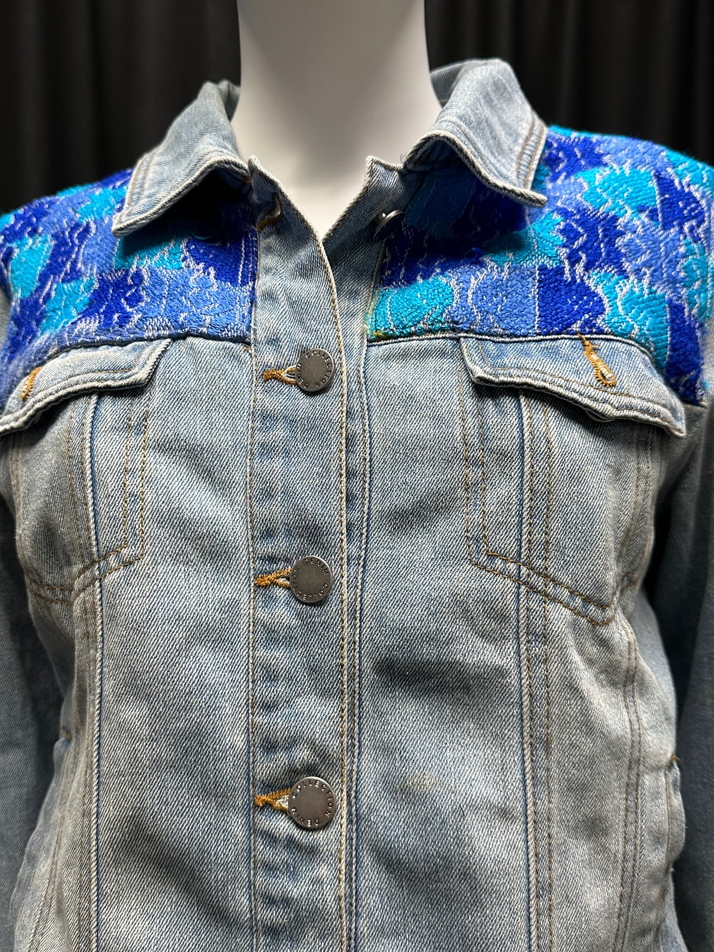 Women's Guatemalan Embroidered Jean Jacket