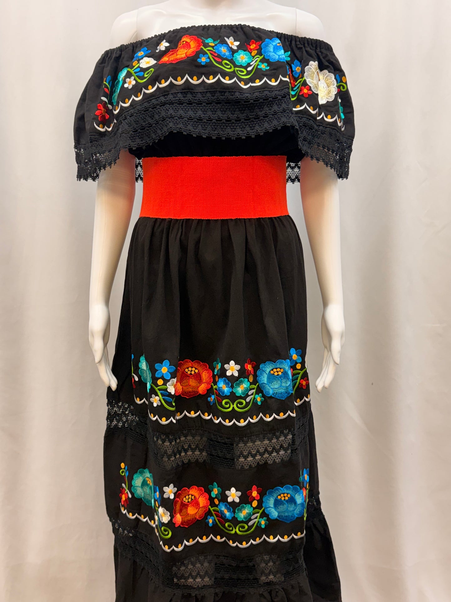 Women's Mexican Off the Shoulder Floral Dress