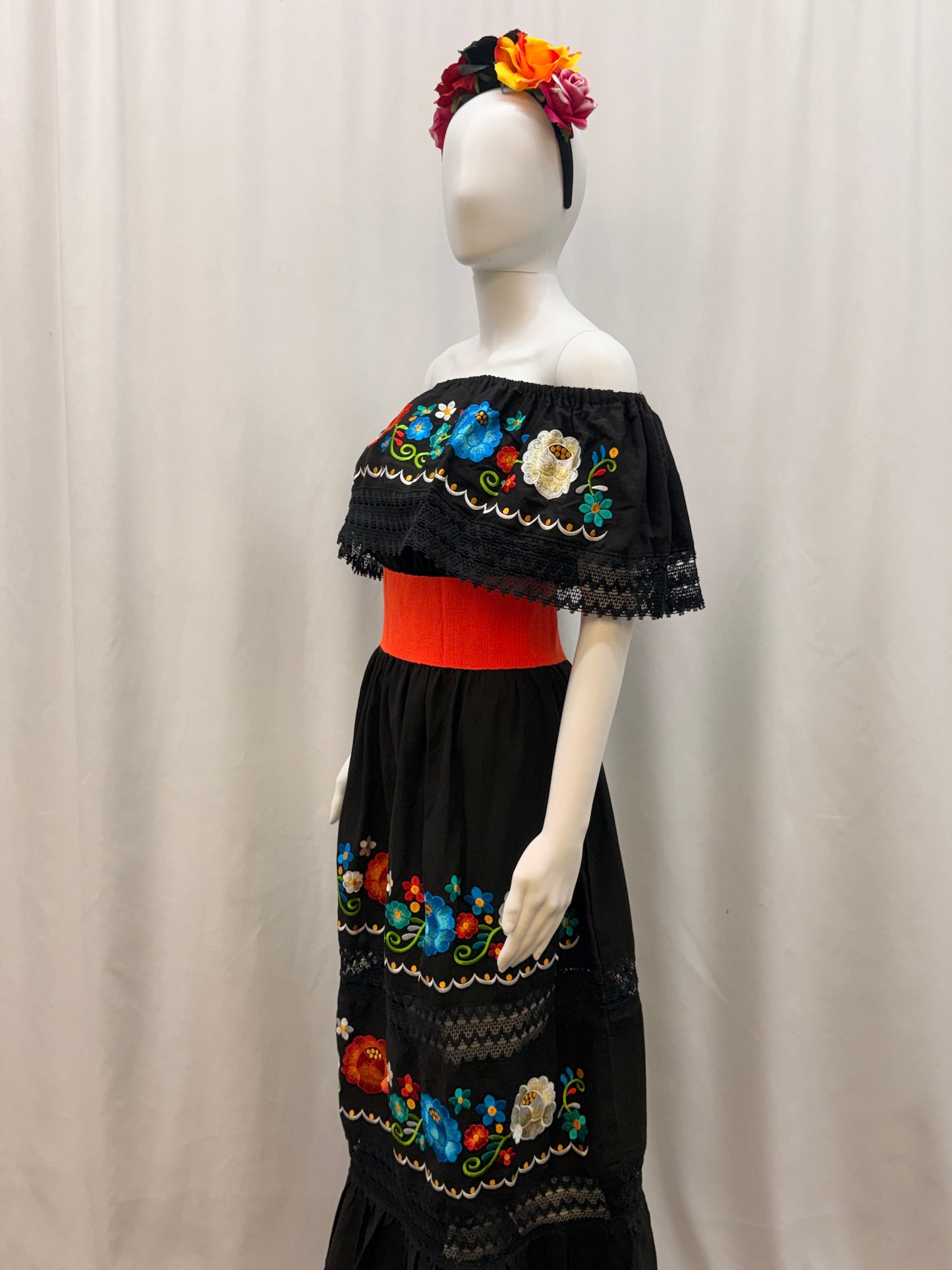 Women's Mexican Off the Shoulder Floral Dress