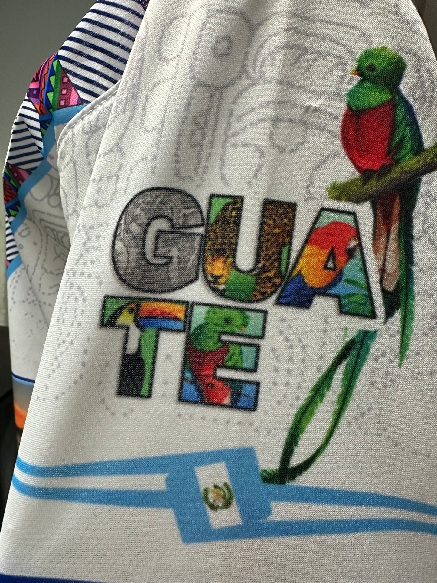 Guatemalan Women's Soccer Jersey with El Quetzal and Map