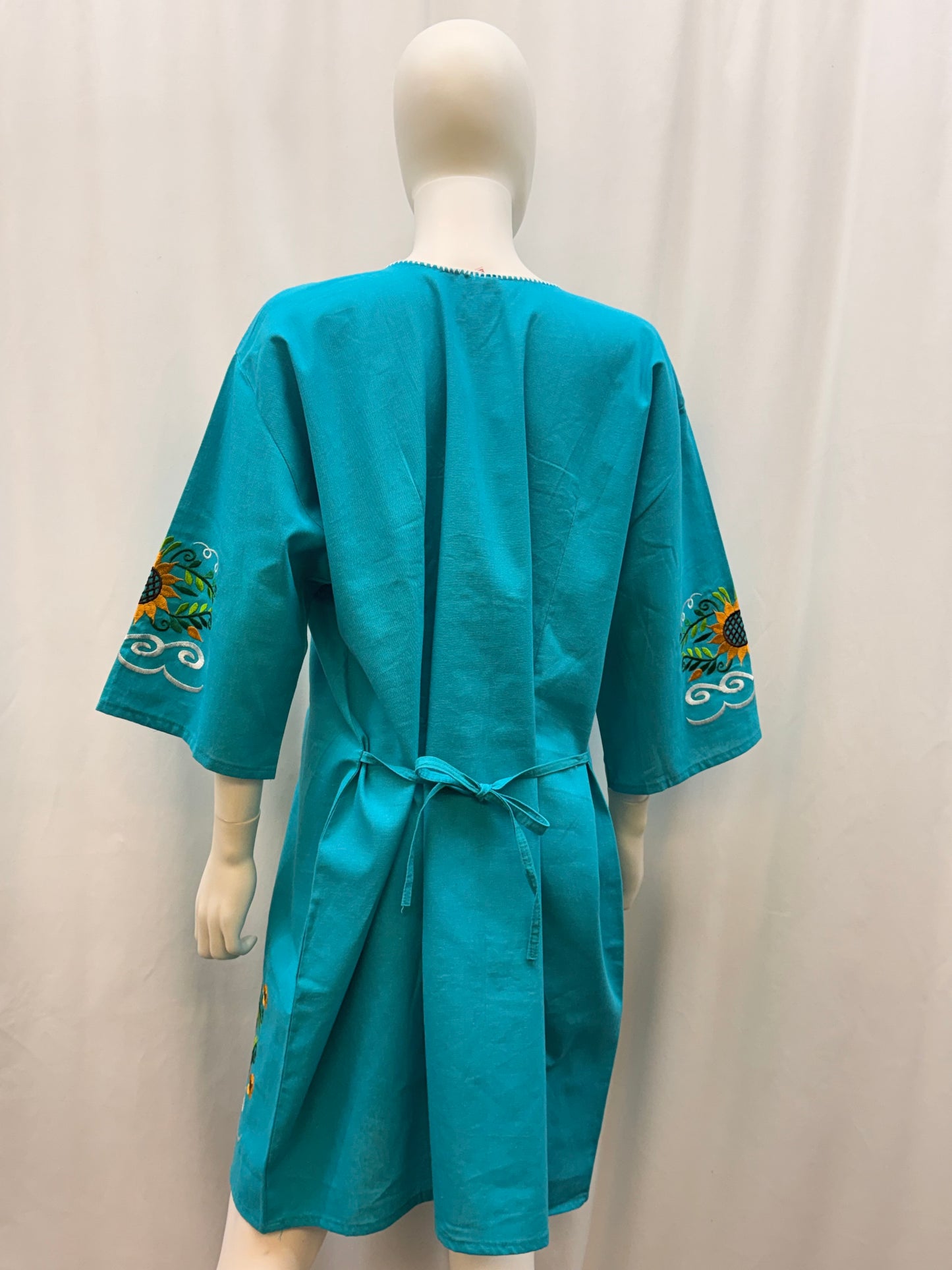 Women's Sunflower Mexican Embroidered Dress