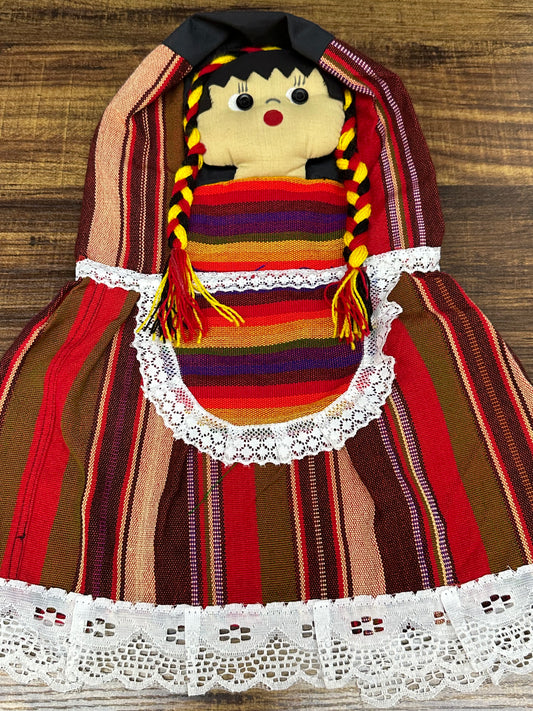 Guatemala Traditional Doll Blender Cover with Opening