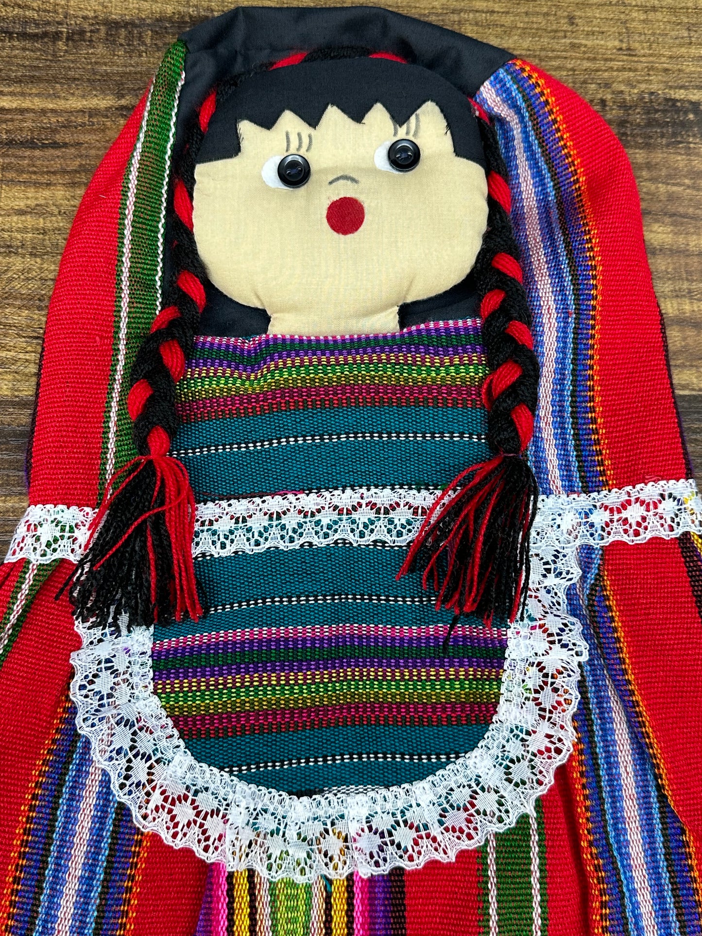 Guatemalan Traditional Doll Blender Cover with Opening