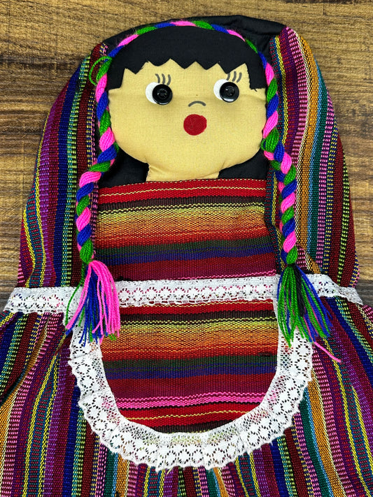 Guatemalan Traditional Doll Blender Cover with Opening