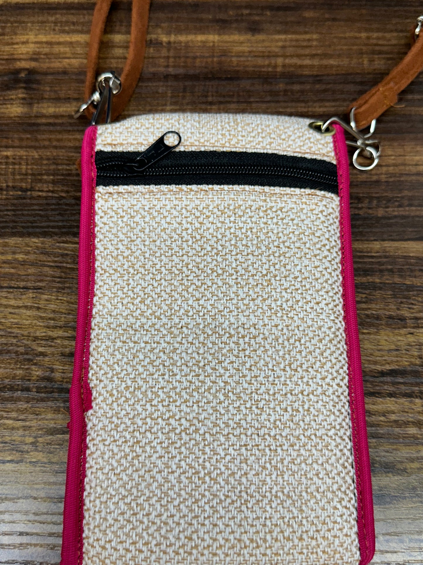 Guatemala Embroidered Phone Carrier with Zipper