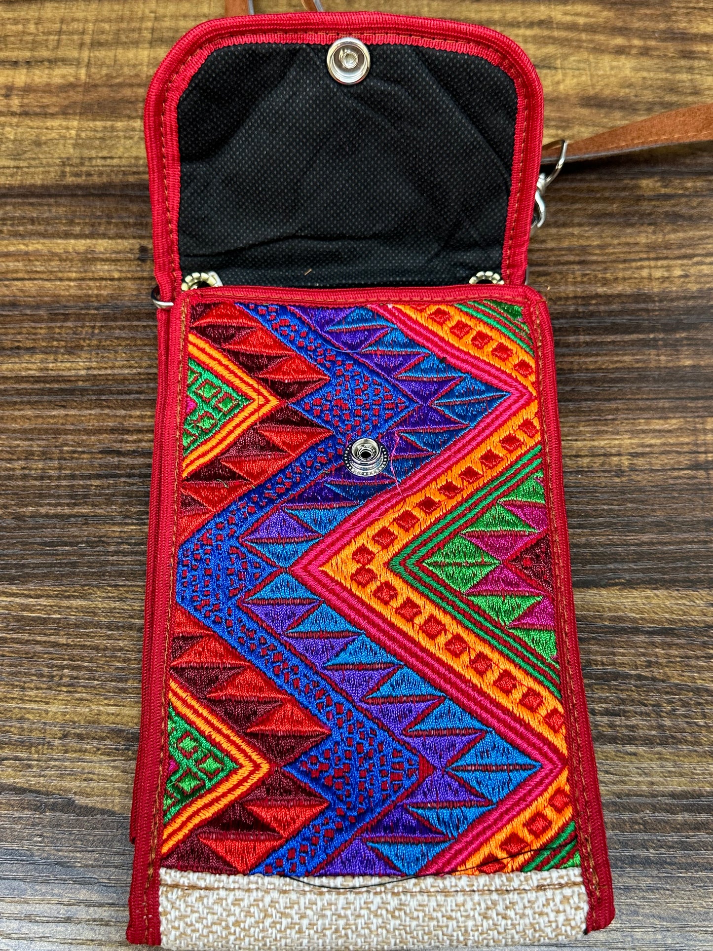 Guatemala Handwoven Phone Carrier with Zipper