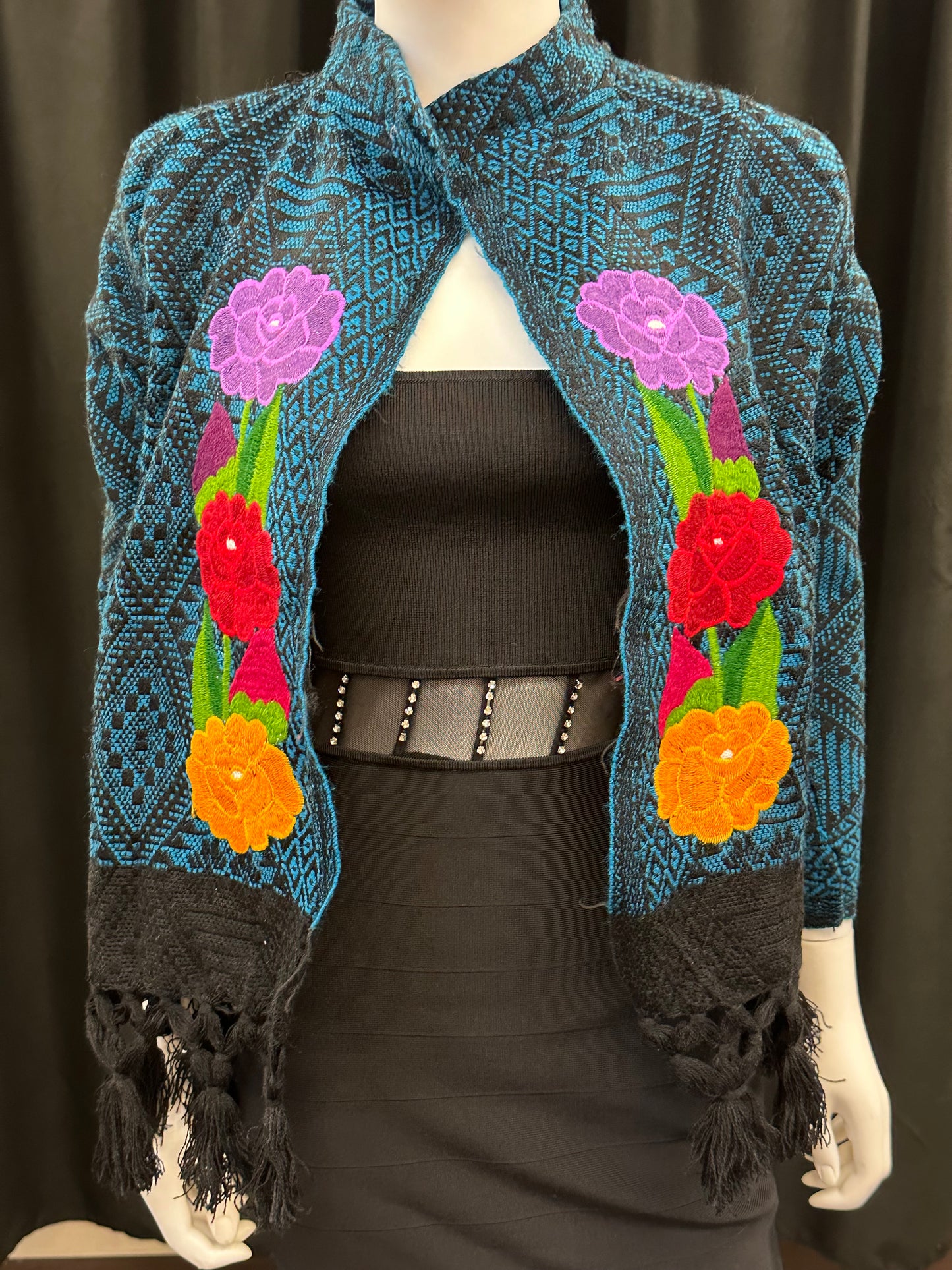 Women's Mexican Fringe Floral Embroidered Jacket