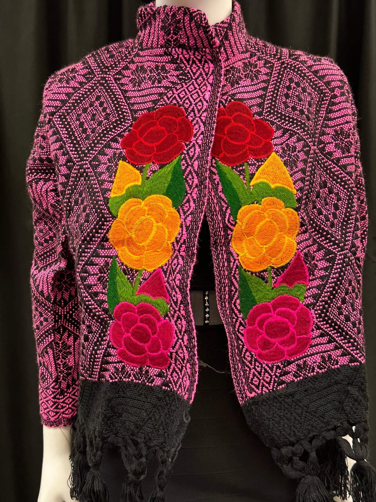 Women's Mexican Fringe Rose Embroidered Jacket