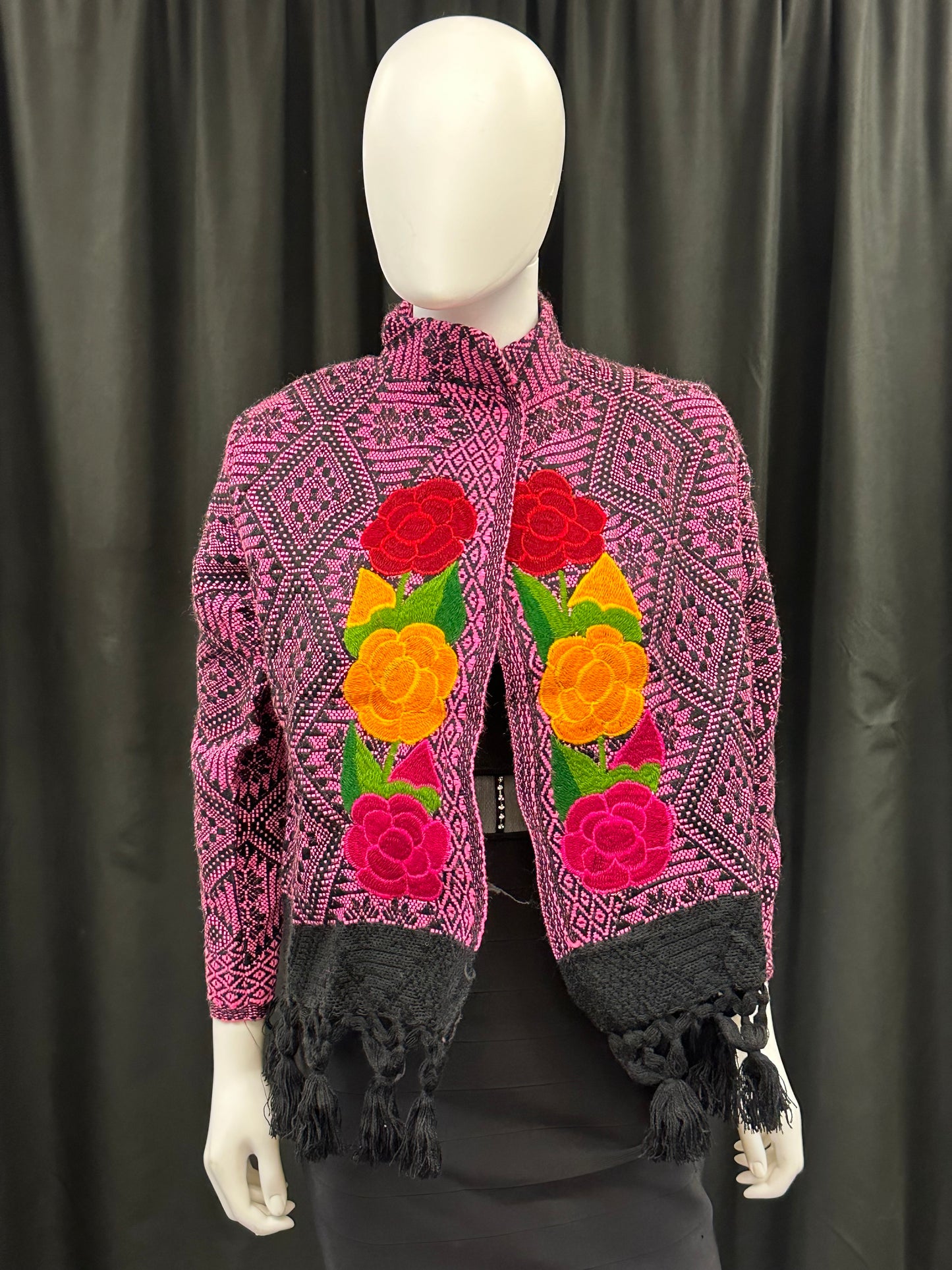 Women's Mexican Fringe Rose Embroidered Jacket