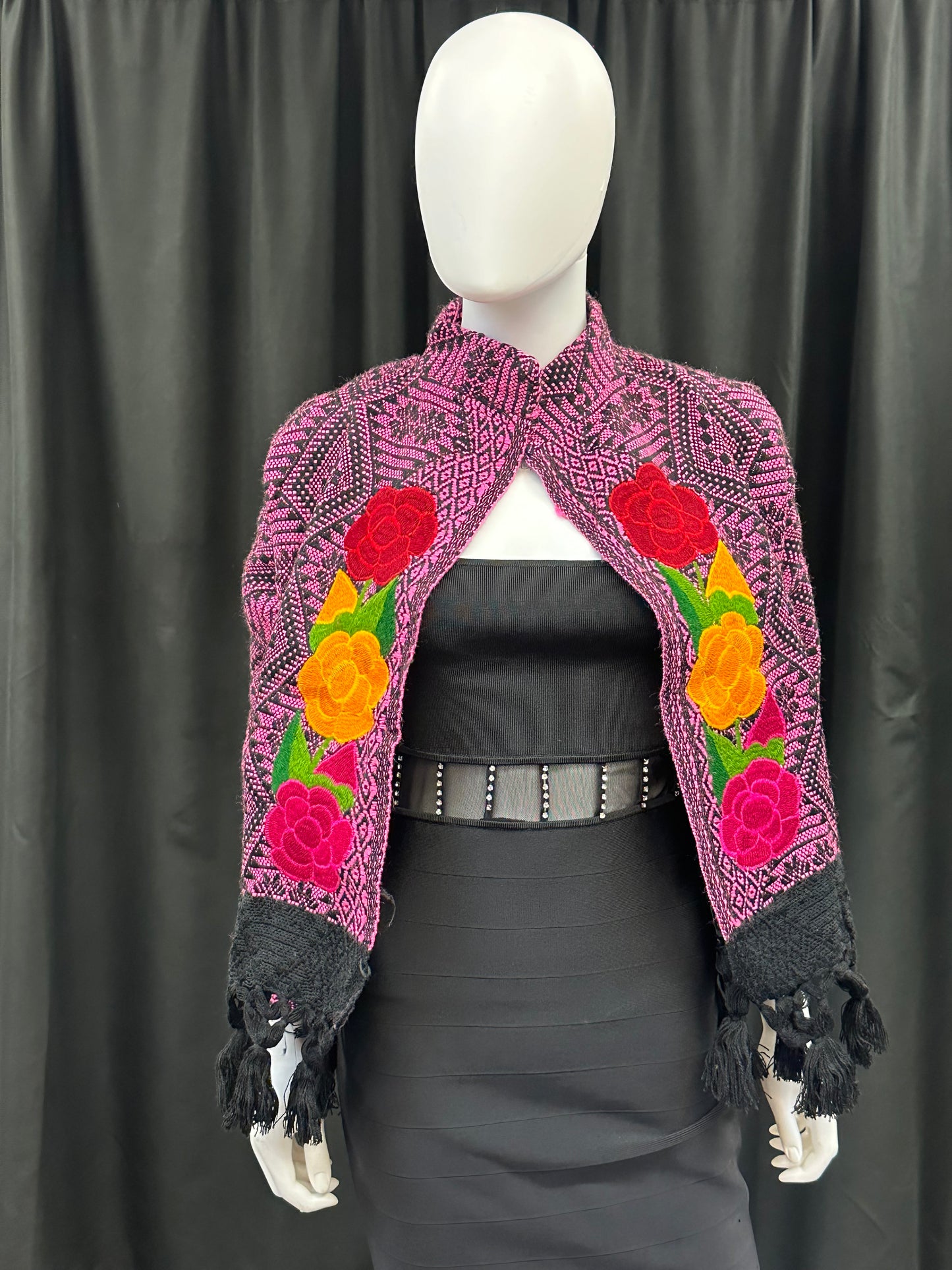 Women's Mexican Fringe Rose Embroidered Jacket