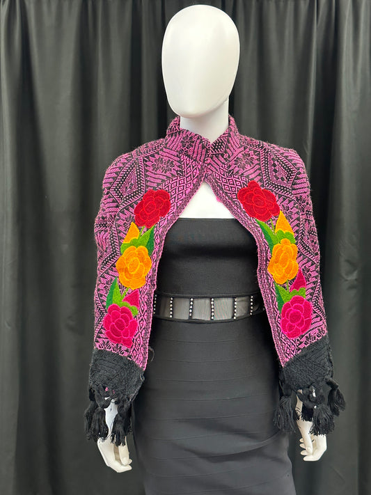 Women's Mexican Fringe Rose Embroidered Jacket