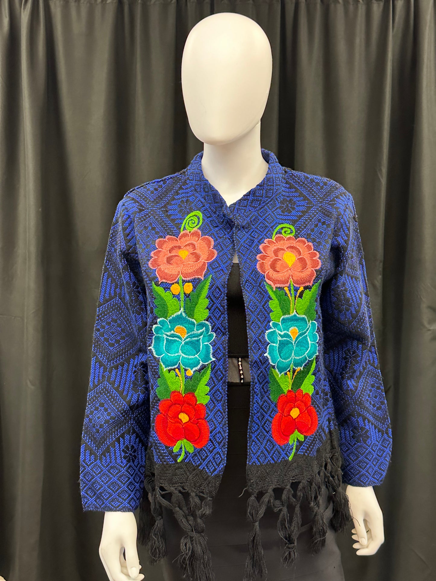 Women's Mexican Fringe Rose Embroidered Jacket