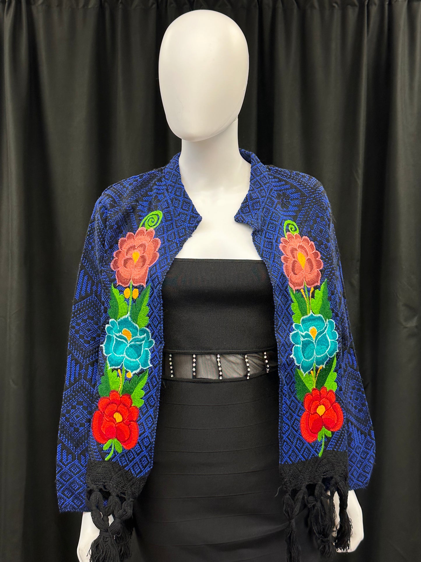 Women's Mexican Fringe Rose Embroidered Jacket